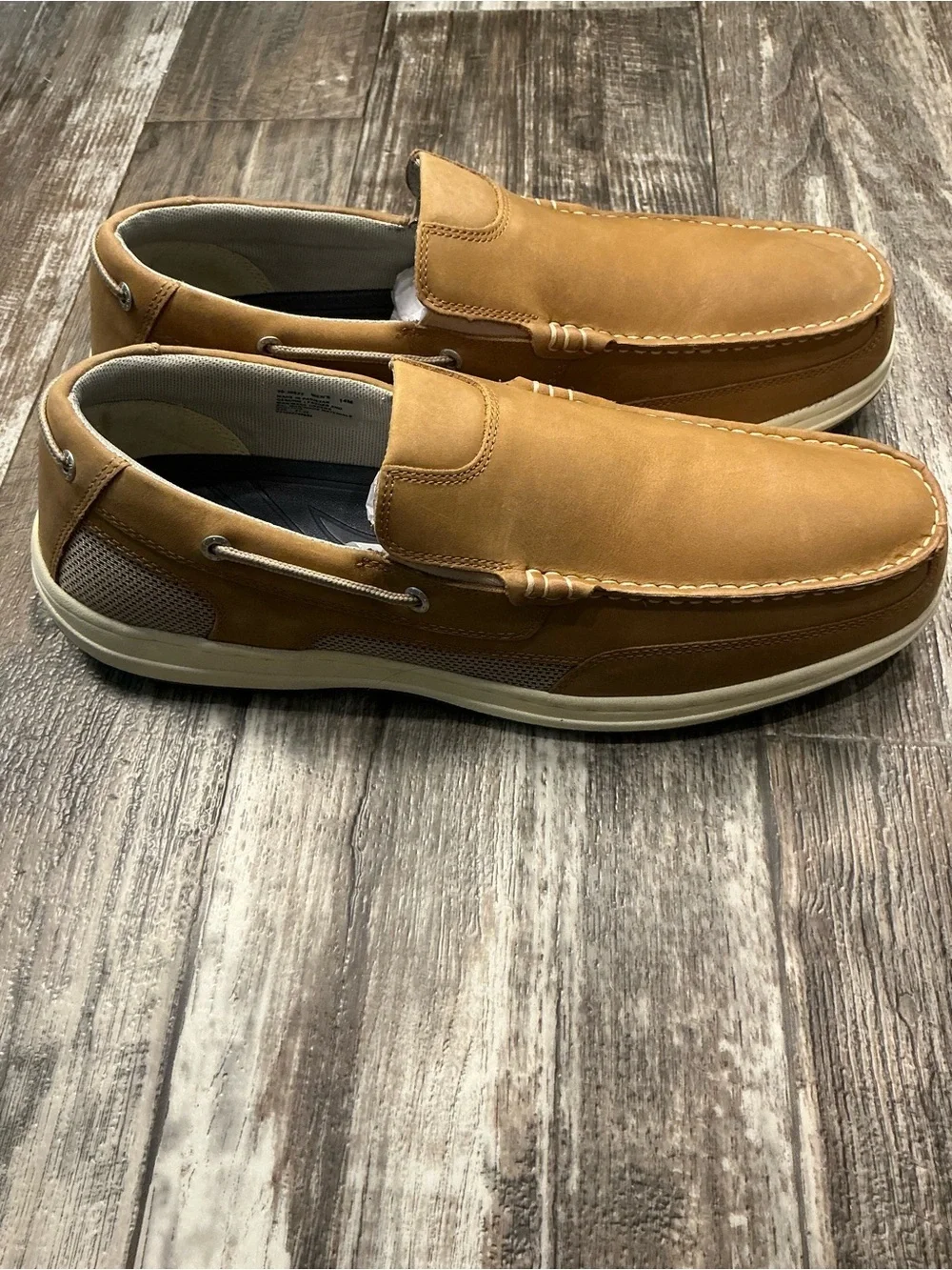 Dockers Men's Cognac Slip-On Leather Loafer Size 14